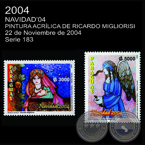 NAVIDAD'04: PINTURA ACRÍLICA DE RICARDO MIGLIORISI - (AÑO 2004 - SERIE 183)